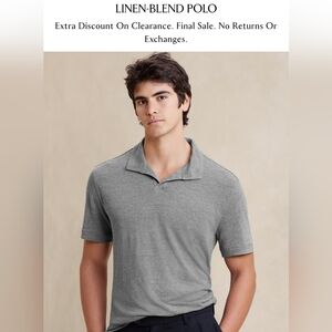 NWT linen blend polo